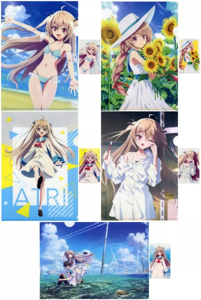 atri 君のいる日常 クリアファイル 駿河屋 -<中古>全5種セット A4クリアファイル＆クリアカード