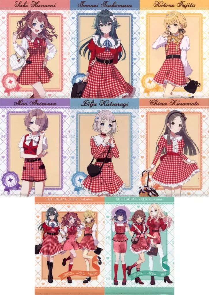 全8種セット A4 「学園アイドルマスター×ローソンキャンペーン」 対象お菓子購入特典