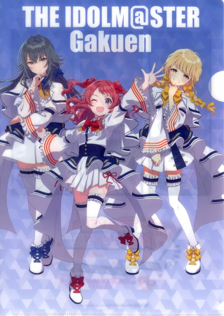月村手毬＆花海咲季＆藤田ことね A4オリジナルクリアファイル 「TR＠VEL MEDLEY!!!!!! with THE IDOLM＠STER Series～あなたの旅をプロデュースしちゃいマス♪～ 第5弾 JR東海×学園アイドルマスター」 スタンプラリーコンプリート特典