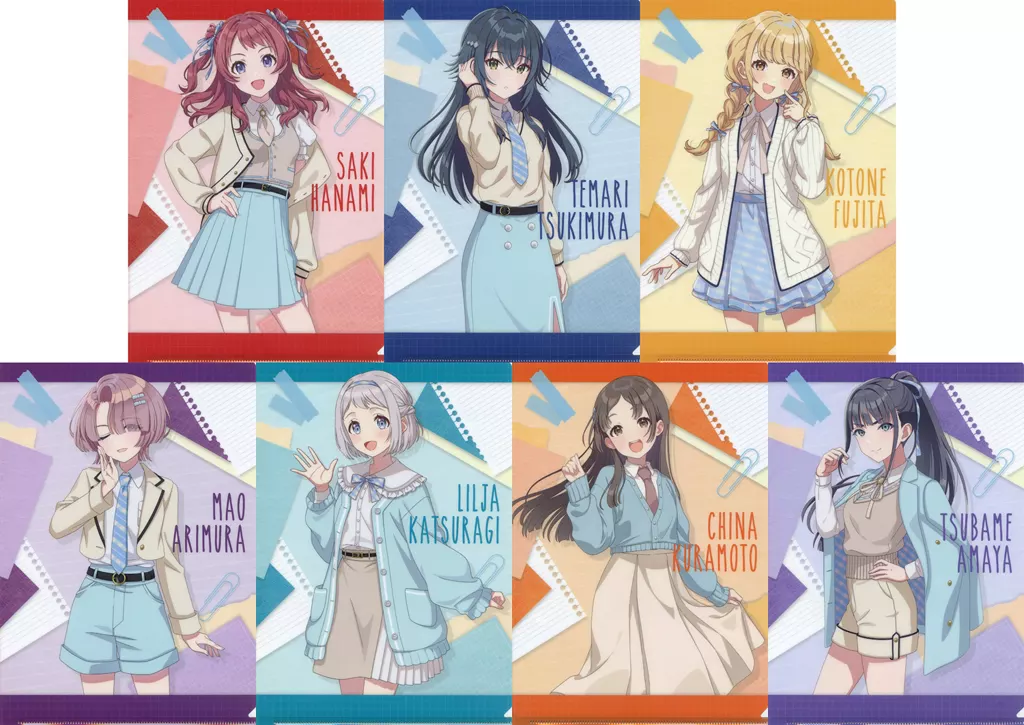全7種セット オリジナルA4クリアファイル 「学園アイドルマスター×ローソン」 対象商品購入特典