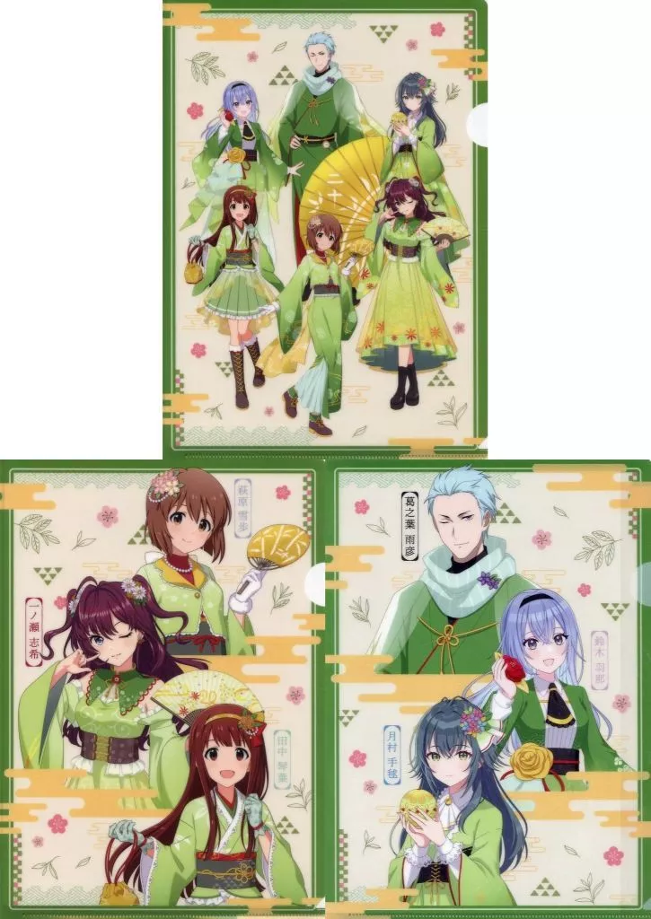 全3種セット オリジナルA4クリアファイル 「アイドルマスターシリーズ×伊右衛門」 対象商品購入特典