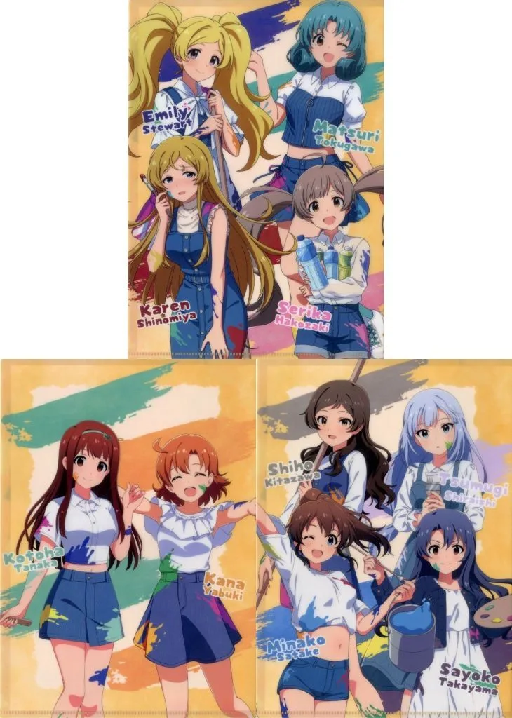 全3種セット オリジナルクリアファイル ペインタースタイル 「アイドルマスター ミリオンライブ!シアターデイズ×アトレ秋葉原」 対象商品購入特典