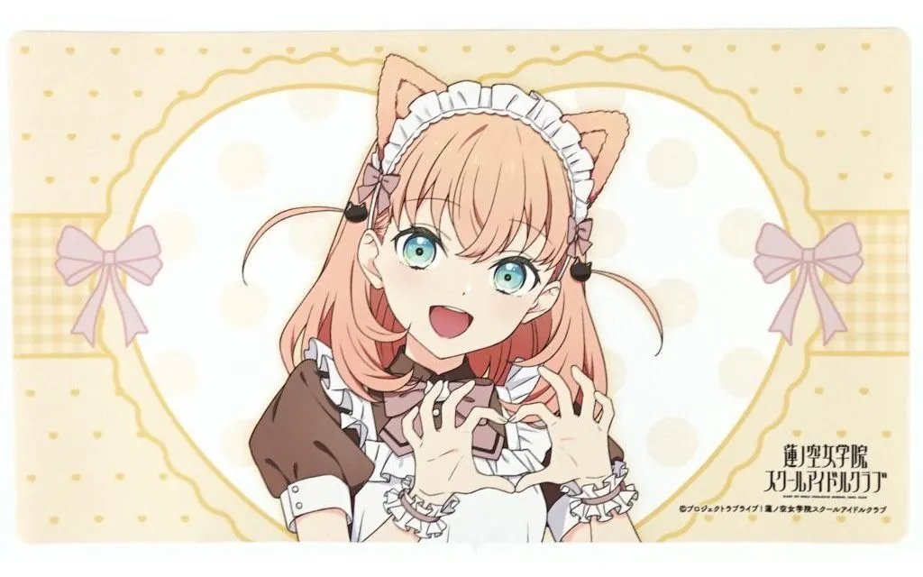 徒町小鈴 描き下ろしデスクマット 猫耳メイドver. 蓮ノ空 ゲーマーズ限定 ラブライブ！蓮ノ空女学院スクールアイドルクラブ A4クリアファイル 猫