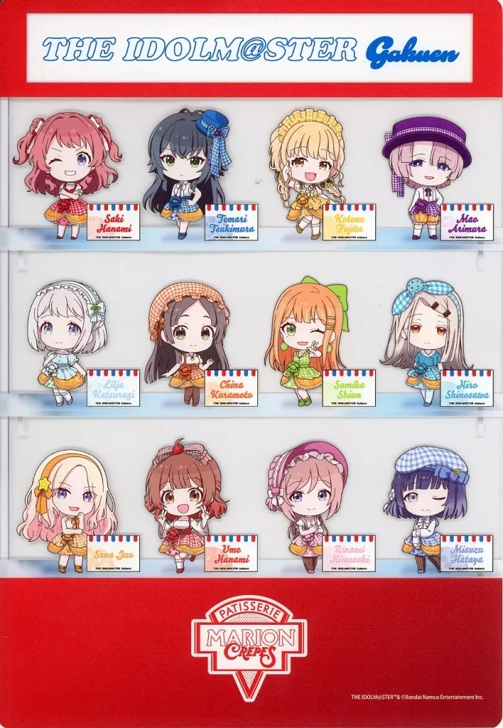 集合 クレープ風ドレスver.(ミニキャライラスト) キャラクリアケース 「学園アイドルマスター×マリオンクレープ」