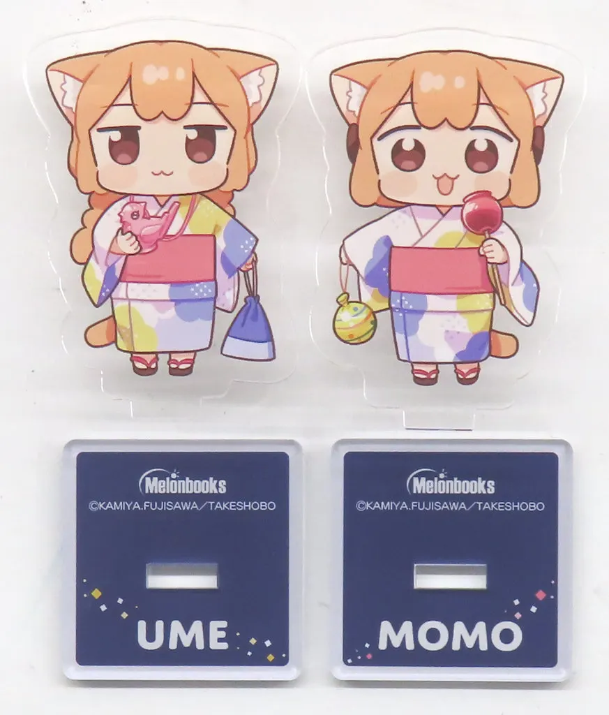 うめ＆もも 描き下ろしアクリルメモスタンド(2個セット) 「コミックス うめともものふつうの暮らし 第12巻 メロンブックス限定版」 同梱特典_image