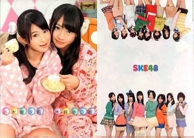 小木曽汐莉&木﨑ゆりあ 上質クリアファイル 「SKE48 オフィシャルスクールカレンダーBOX 2012-13」 付録1