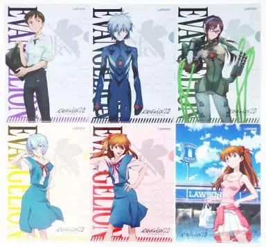 全6種セット A4「ヱヴァンゲリヲン新劇場版：破」 Blu-ray＆DVD発売記念 ローソン エヴァンゲリオンキャンペーン(2010)