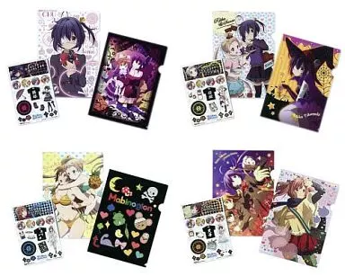 中二病でも恋がしたい タイトーくじクリアファイル＆ステッカーセット4種セット 駿河屋 -<中古>全4種セット A4クリアファイル＆ステッカー