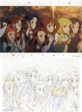 集合(7人/右向き) 本編複製原画＆名場面セル風クリアファイルセット 「劇場版 アイドルマスター MOVIE 輝きの向こう側へ!」 第1週目来場者特典