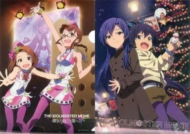 C. 秋月律子＆水瀬伊織/如月千早＆我那覇響 A4クリアファイル 「ロッテリア×Newtype×劇場版アイドルマスター アイドルマスターくじセット」 E賞