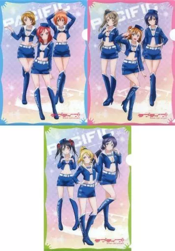 クリアファイル　μ’s A4クリアファイル3枚セット 「PACIFIC RACING TEAM×ラブライブ!」 第3期ver.1 個人スポンサー特典