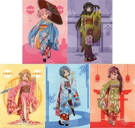舞妓セット(5枚組) 「劇場版 魔法少女まどか☆マギカ[新編]叛逆の物語」 京都国際マンガ・アニメフェア2014＆ANIPLEX+限定