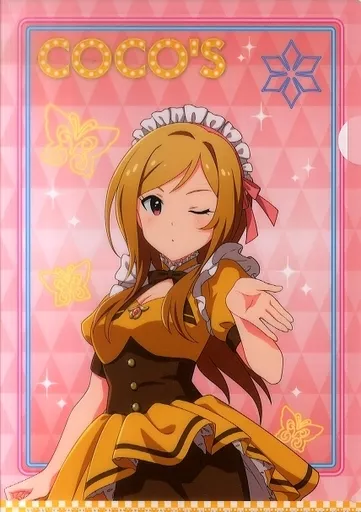 百瀬莉緒 A4クリアファイル 第1弾 「アイドルマスター ミリオンライブ!×ココス」 メニュー注文特典