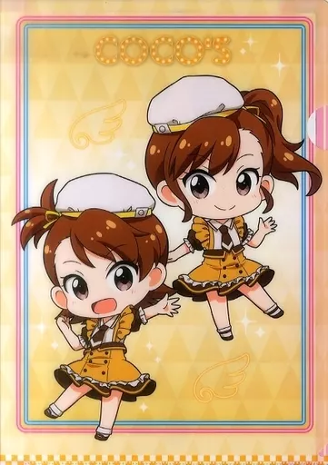 双海亜美＆双海真美(ミニキャラ) A4クリアファイル 第1弾 「アイドルマスター ミリオンライブ!×ココス」 メニュー注文特典