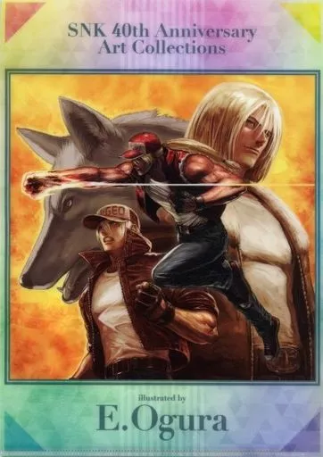 SNK KOF 餓狼伝説 おぐらえいすけ 描き下ろしA3複製原画 テリー 餓狼伝説 City of the Wolves』発売記念 テリー・ボガードと不知火 舞
