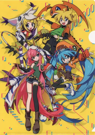 初音ミク×デジモンアドベンチャー クリアファイル 7種セット クリアファイル 初音ミク(石田ヤマト)＆ガブモン Art by さいとう