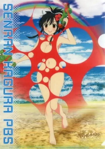 駿河屋 -<中古>飛鳥 水玉コラA4クリアファイル 「閃乱カグラ 爆乳