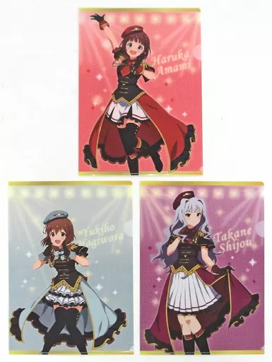 天海春香＆萩原雪歩＆四条貴音 描き下ろしA4クリアファイル3枚セット animatecafe ver. 「アイドルマスター×GOOD SMILE×animatecafe」