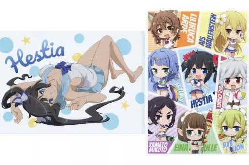 ダンジョンに出会いを求めるのは間違っているだろうか ヘスティア クリアファイル 駿河屋 -<中古>集合(ヘスティアver.) A4クリアファイル2枚セット