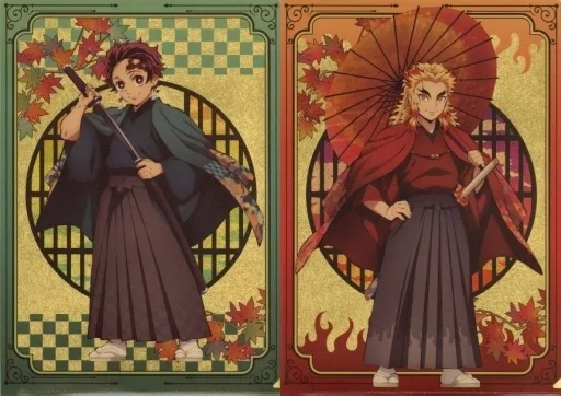 金屏風風A4セット(2枚組) 「鬼滅の刃」 京都国際マンガ・アニメフェア2021(京まふ) グッズ