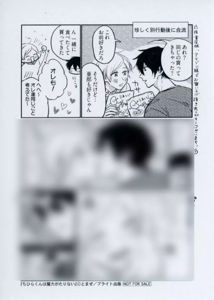ボーイズラブ書籍 ちひらくんは魔力がたりない 購入特典 マンガペーパー / とまぜ