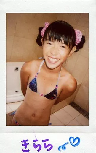 駿河屋 -<中古>☆長島きらら/上半身・衣装水着・青・両手体の後ろ