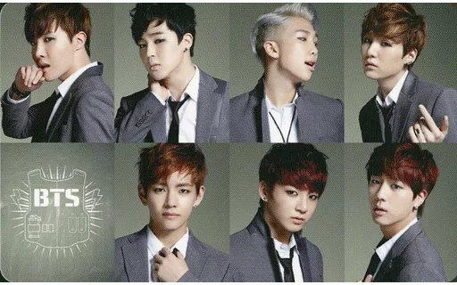 防弾少年団/集合(7人)/「BTS」ロゴ入り/CD「BOY IN LUV」特典トレカ