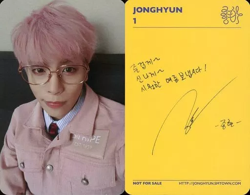 SHINee/JONGHYUN(ジョンヒョン)/衣装ピンク・眼鏡/CD「好き： Jonghyun Vol.1」特典トレカ