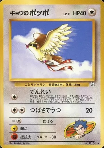 キョウのポッポ 駿河屋 -<中古>No.016[◇]：キョウのポッポ LV.9（ポケモンカード
