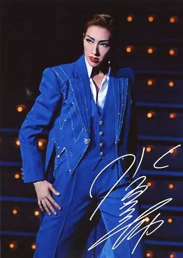 駿河屋 -<中古>宝塚歌劇団(雪組)/水夏希/ライブフォト・膝上・衣装青