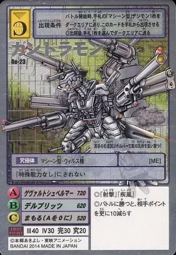 駿河屋 - 【買取】Re-23[シルバーエッチングカード]：ガンドラモン（旧