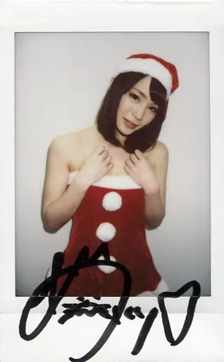 鈴村あいり 直筆サイン入りチェキ チェキ サンタ コスプレ