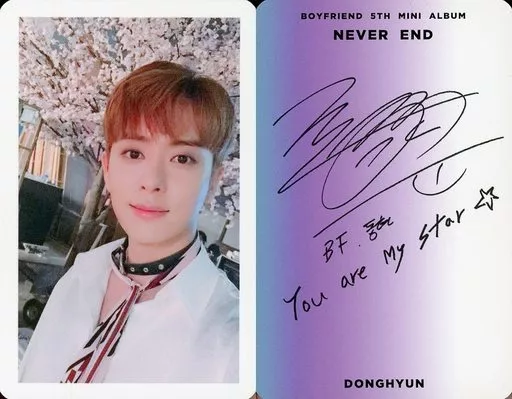 BOYFRIEND ドンヒョン サイン券 Boyfriend Donghyun Kpop Photocard PC 3rd Mini Album | eBay