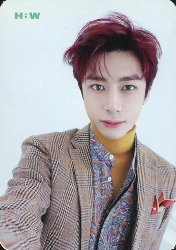 Monsta X/ヒョンウォン(Hyungwon)/裏面背景緑・文字黒/CD「The Connect：Dejavu」全形態共通初回封入特典フォトカード