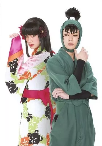 忍たま乱太郎 トメ子 留子 A4ブロマイド 食満留三郎 秋沢健太朗 女装 駿河屋 -<中古>秋沢健太朗(食満留三郎/留子)/膝上・衣装緑・着物