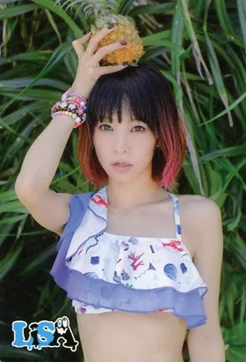 2014年LiSAッ子修学旅行 直筆 LiSA 駿河屋 -<中古>LiSA/上半身・衣装青・白・右手パイナップル