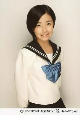 駿河屋 -<中古>Berryz工房/清水佐紀/膝上・衣装白・黒・リボン青・制服