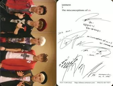 SHINee/集合(5人)/裏面印刷サイン入り/CD「THE MISCONCEPTIONS OF US」特典トレカ