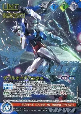 10D/U BL198S[S]：(コールド箔加工)ダブルオークアンタ(コレクタブルレア)(Bランク)