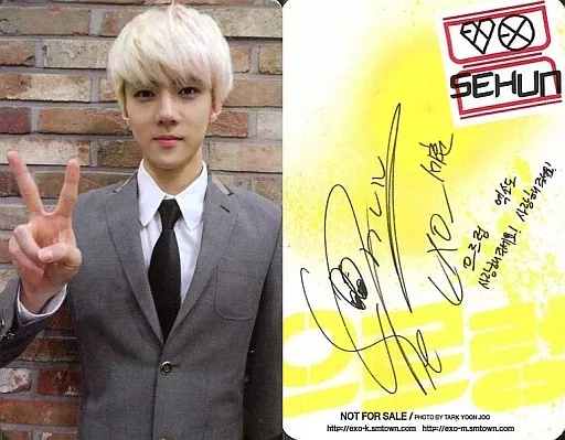 駿河屋 -<中古>EXO-K/セフン(SEHON)/制服Ver./裏面印刷サイン入り
