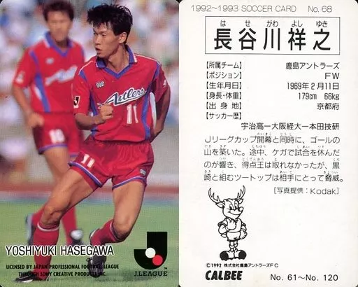 駿河屋 -<中古>68 [Jリーグ選手カード] ： 長谷川祥之（スポーツ）