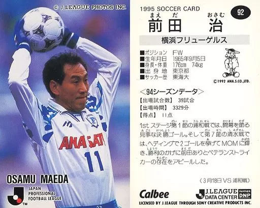 92 [Jリーグ選手カード] ： 前田 治