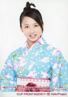生写真(ハロプロ)/アイドル/Berryz工房　Berryz工房/須藤茉麻/上半身・着物水色・花柄・背景白/劇団ハロプロ旗揚げ公演「江戸から着信!?～タイムスリップto圏外～」池袋シアターグリーン・BIGTREE 2006/11/4公演/公式生写真