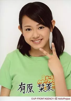 駿河屋 -<中古>°C-ute/有原栞菜/上半身・緑色シャツ・左手ピース