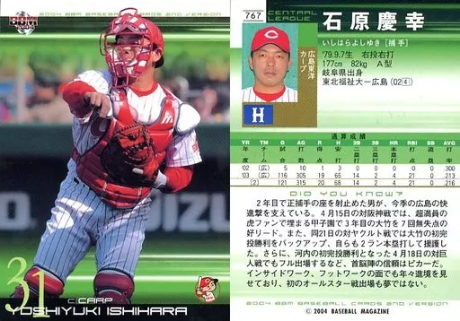 石原慶幸カード 175 【石原慶幸/広島東洋カープ】2017BBMベースボールカード 1st