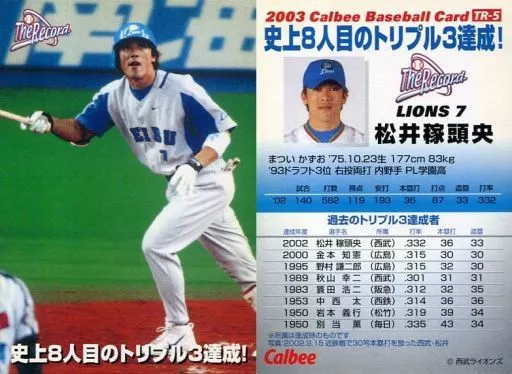 駿河屋 -<中古>TR-5：トリプル3達成(松井 稼頭央)（スポーツ）