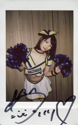 鈴村あいり　直筆サイン　チェキ　【新品未使用】チアリーダーチェキ！ 駿河屋 -【アダルト】<中古>☆鈴村あいり/直筆サイン入り・膝上・衣装