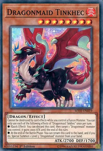 MYFI-EN019[SR]：Dragonmaid Tinkhec/ドラゴンメイド・フランメ
