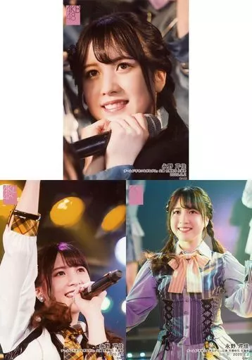 ◇永野芹佳/AKB48 チーム4「手をつなぎながら」公演 吉橋柚花 生誕祭 ランダム生写真 2020.2.2 3種コンプリートセット