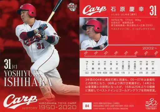 石原慶幸カード プロ野球チップス石原慶幸 LEGEND カード CARP 31広島東洋カープ